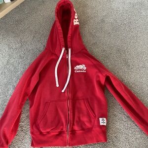 roots zip hoody women’s size med.